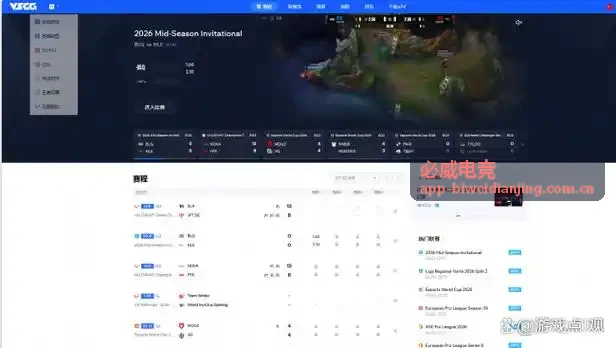 必威电竞挑战者联赛赛程预告